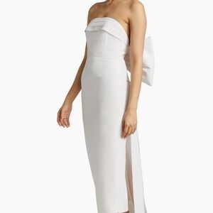 Alexia Maria Margaret Bow Silk Dress white size 4.  Never worn.